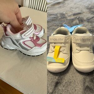 2 pairs of size 4 toddler shoes both never worn